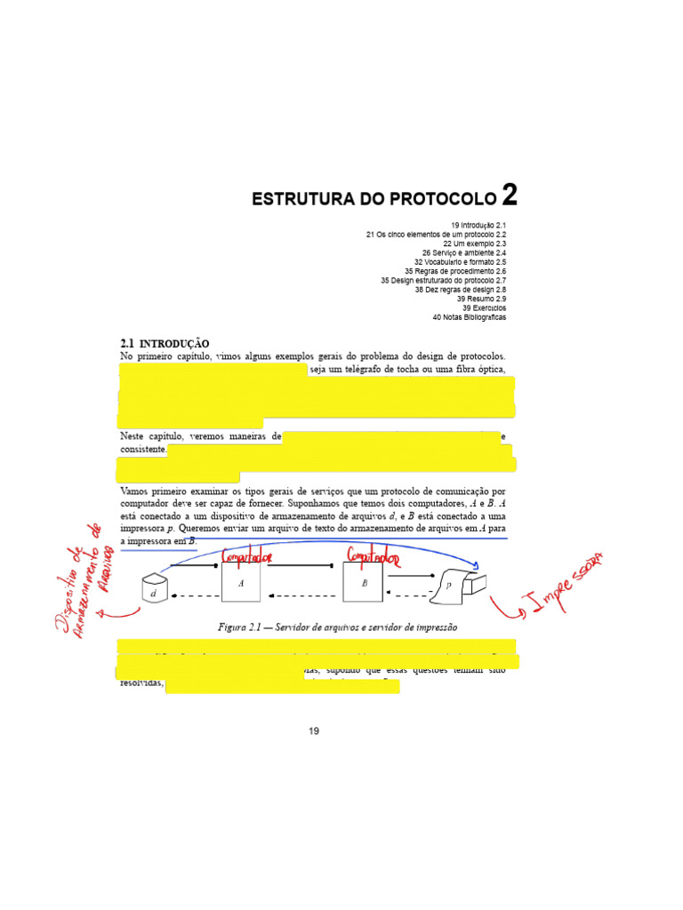 Estrutura e Elementos de Protocolos | PDF | Modelo OSI | Rede de ...