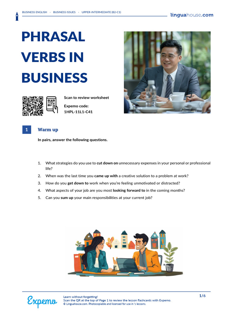 Business English: Phrasal Verbs Guide | PDF | Linguistics