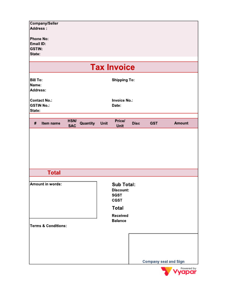Textile Bill Format 4 | PDF
