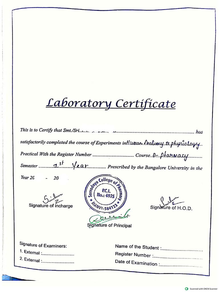 Human Anatomy and Physiology Record | PDF