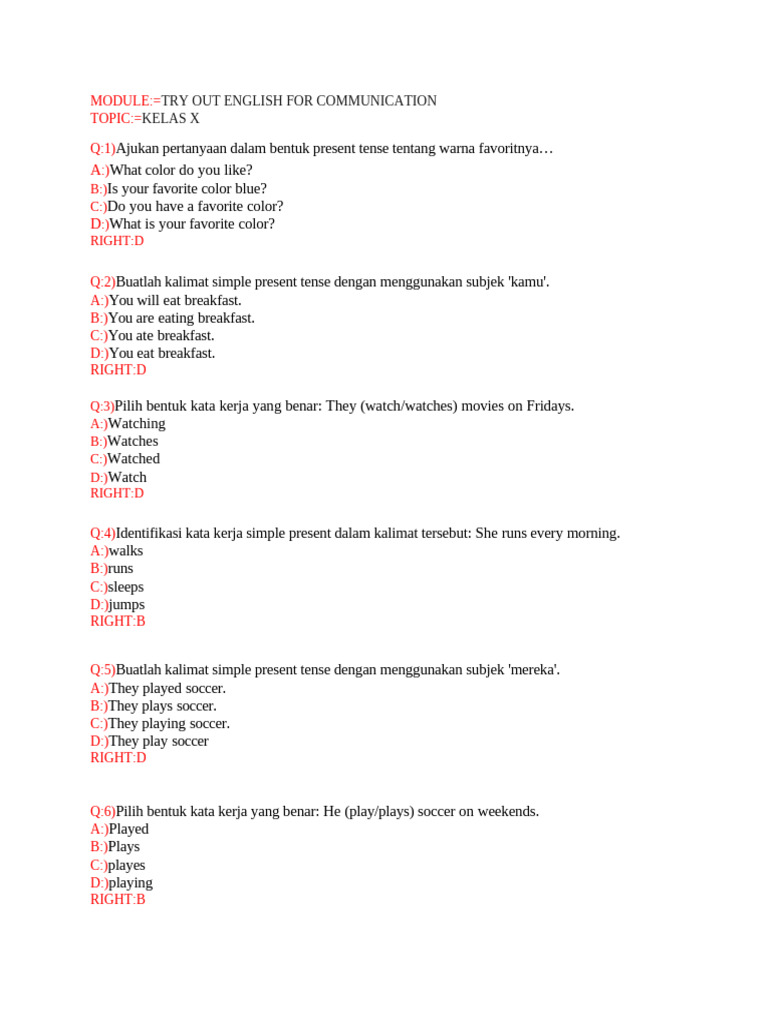 English Communication Exercises for Class X | PDF