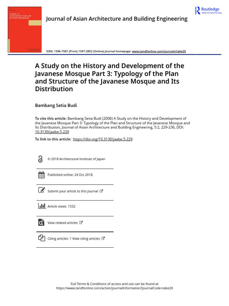 A Study On The History and Development of The Javanese Mosque Part 3 ...