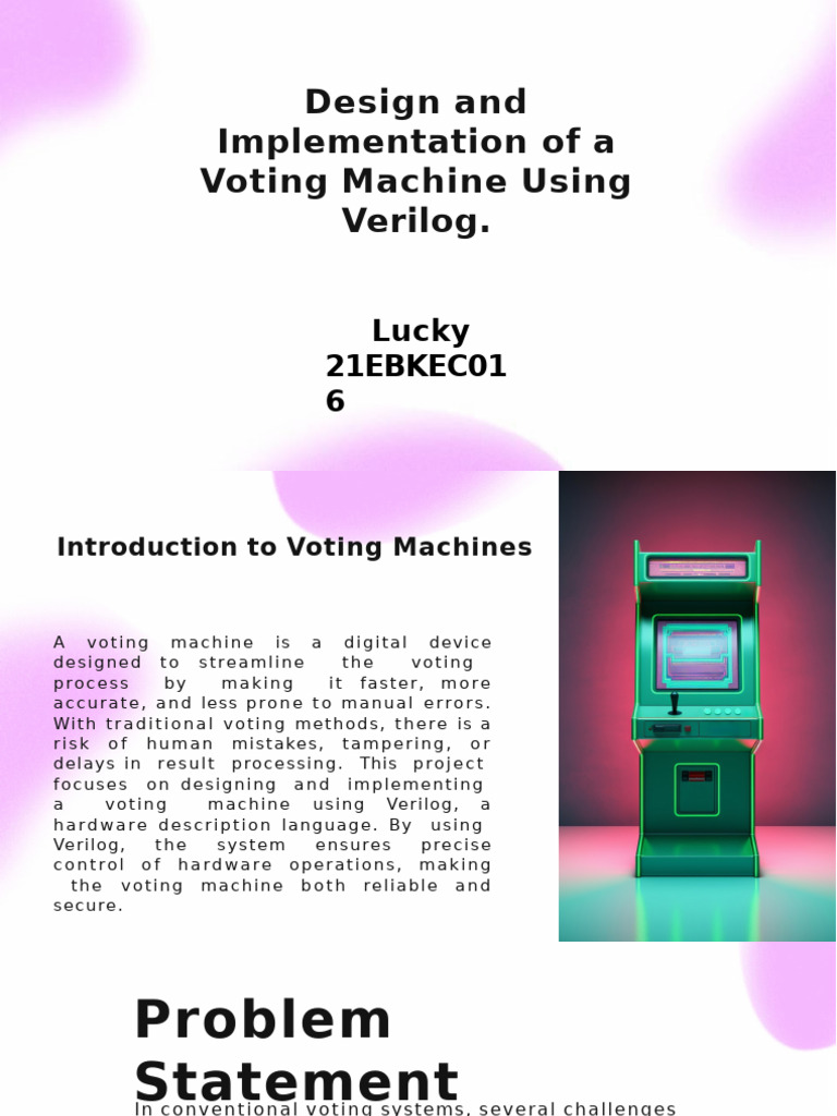 Verilog Voting Machine Design Guide | PDF | Computer Science ...