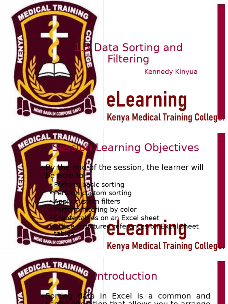 Excel Data Sorting and Filtering Guide | PDF | Microsoft Excel | Data