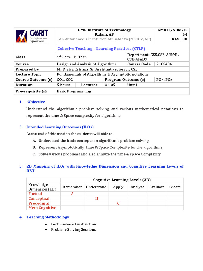 Fundamentals of Algorithm Analysis | PDF | Time Complexity ...
