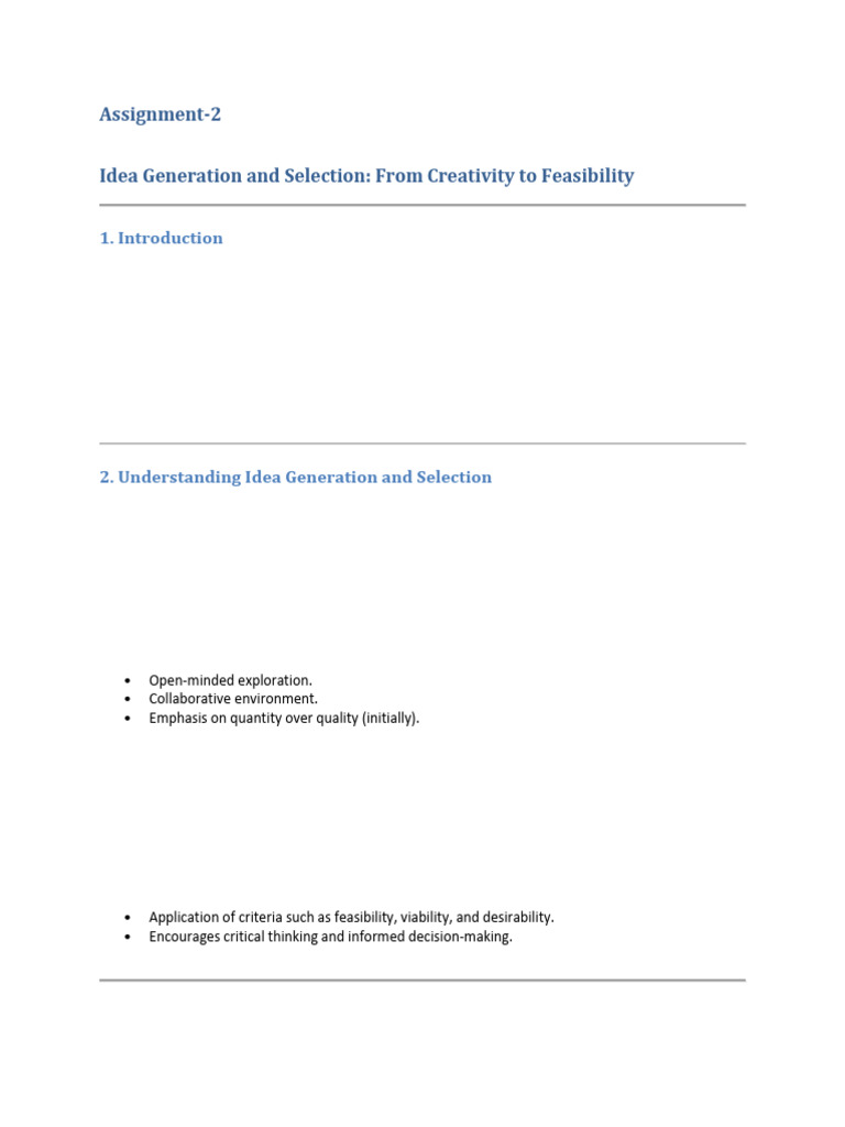 Assignment No 2 | PDF | Brainstorming | Creativity