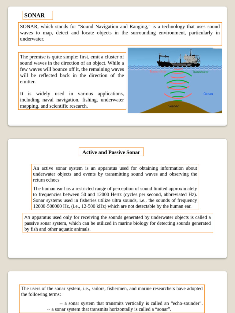 Understanding SONAR Technology Basics | PDF | Sonar | Sound