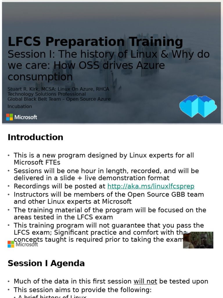 LFCS Exam Prep: Linux History & OSS | PDF | Linux Distribution | Linux