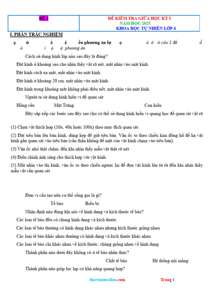 đề khtn | PDF
