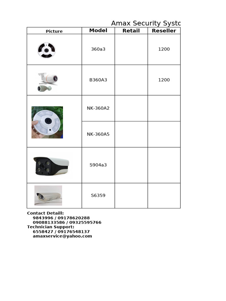 Amax Cctv Price List MAY 2023 | PDF | Hdmi | Electrical Engineering