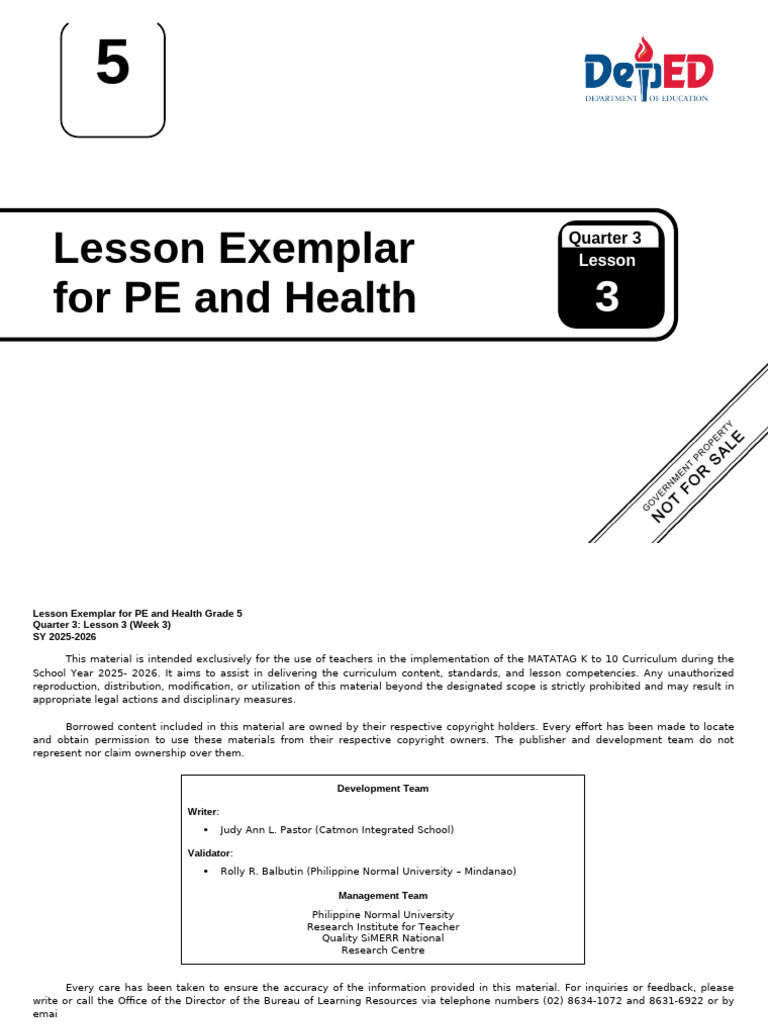 Q3 - LE - PE and Health 5 - Lesson 3 - Week 3 | PDF | Substance Abuse ...