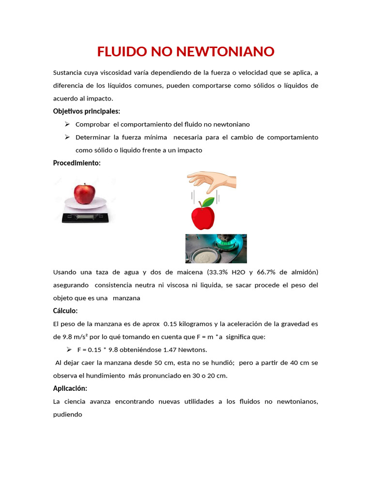 Comportamiento de Fluidos No Newtonianos | PDF