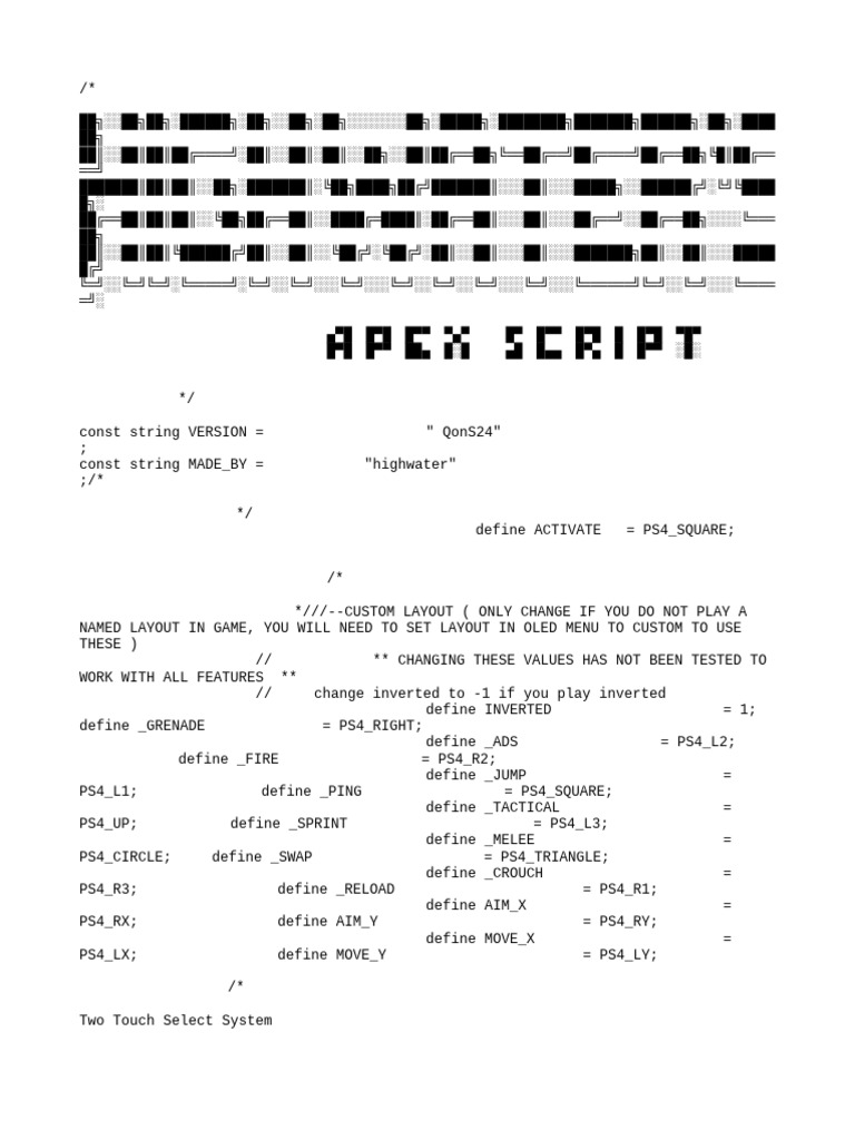 Apex Legends Custom Controller Layout | PDF