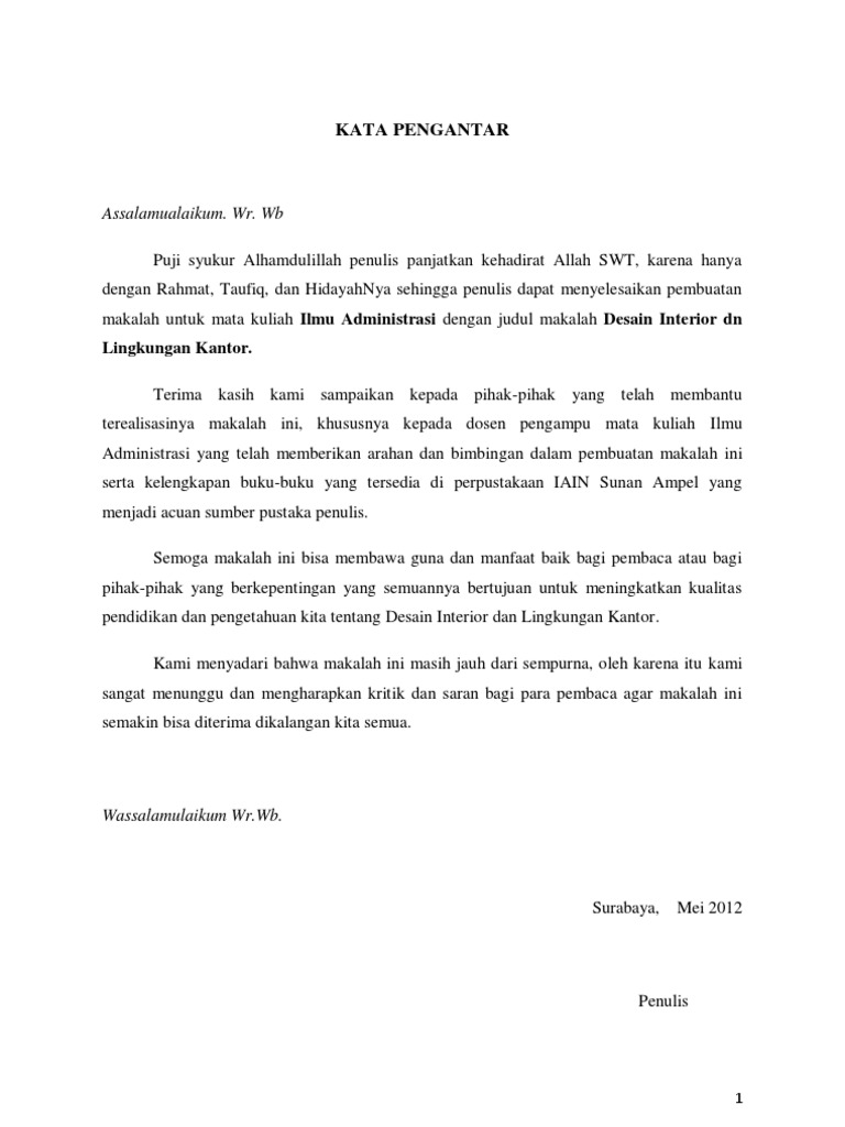 Makalah Desain Interior Lingkungan Kantor