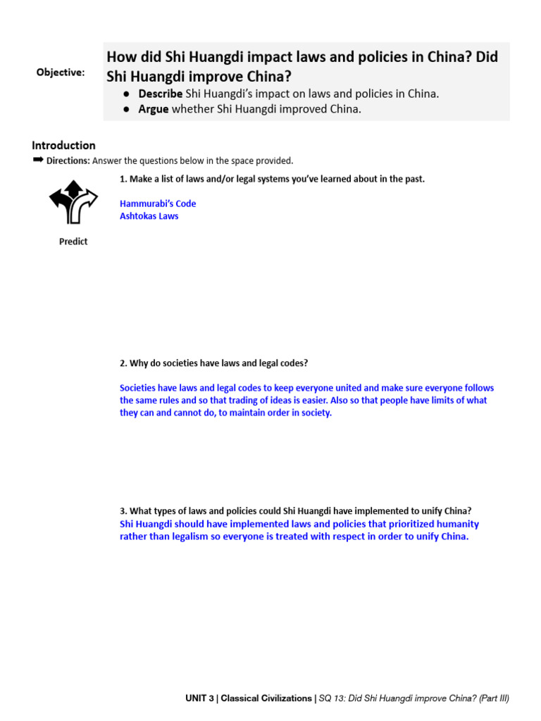 Qin Emperor Shi Huangdi Standardization & New Laws | PDF | China ...