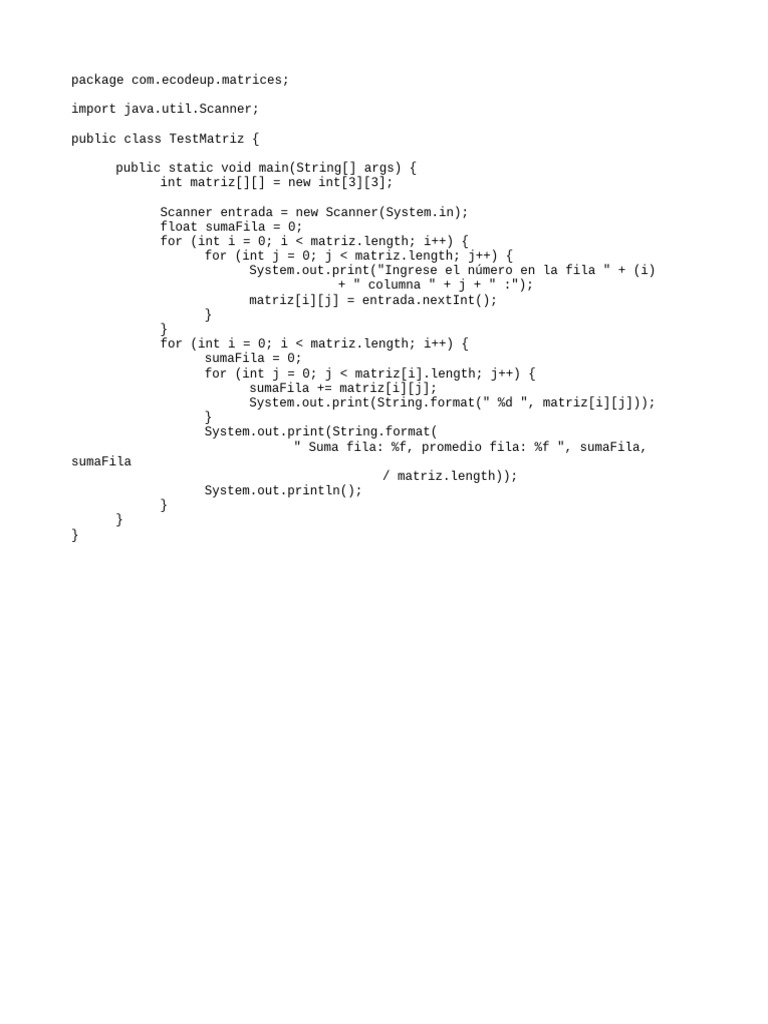Test Matriz | PDF