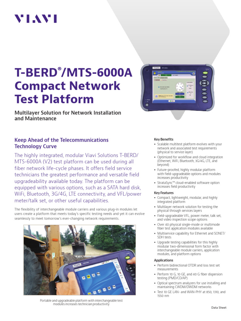 T-BERD/MTS-6000A Test Platform Overview | PDF | Usb | Computer Hardware
