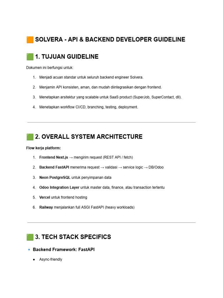 Solvera API & Backend Developer Guide | PDF | Software Engineering ...
