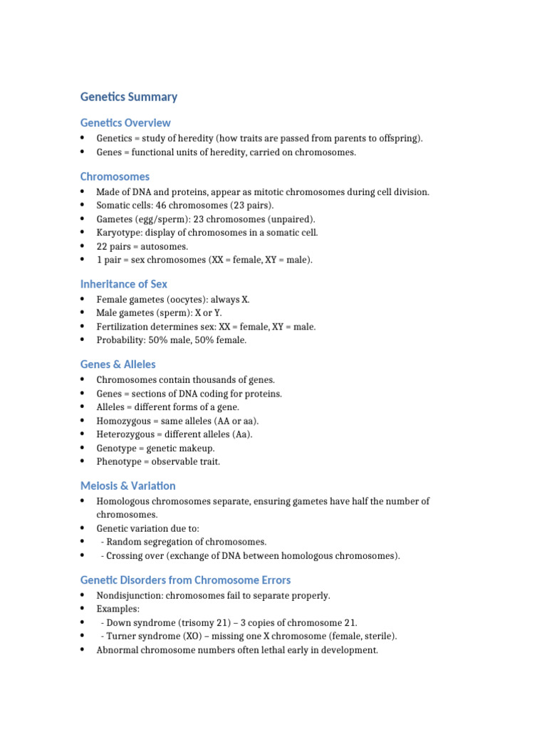 Genetics Heredity and MedTech | PDF | Dominance (Genetics) | Allele