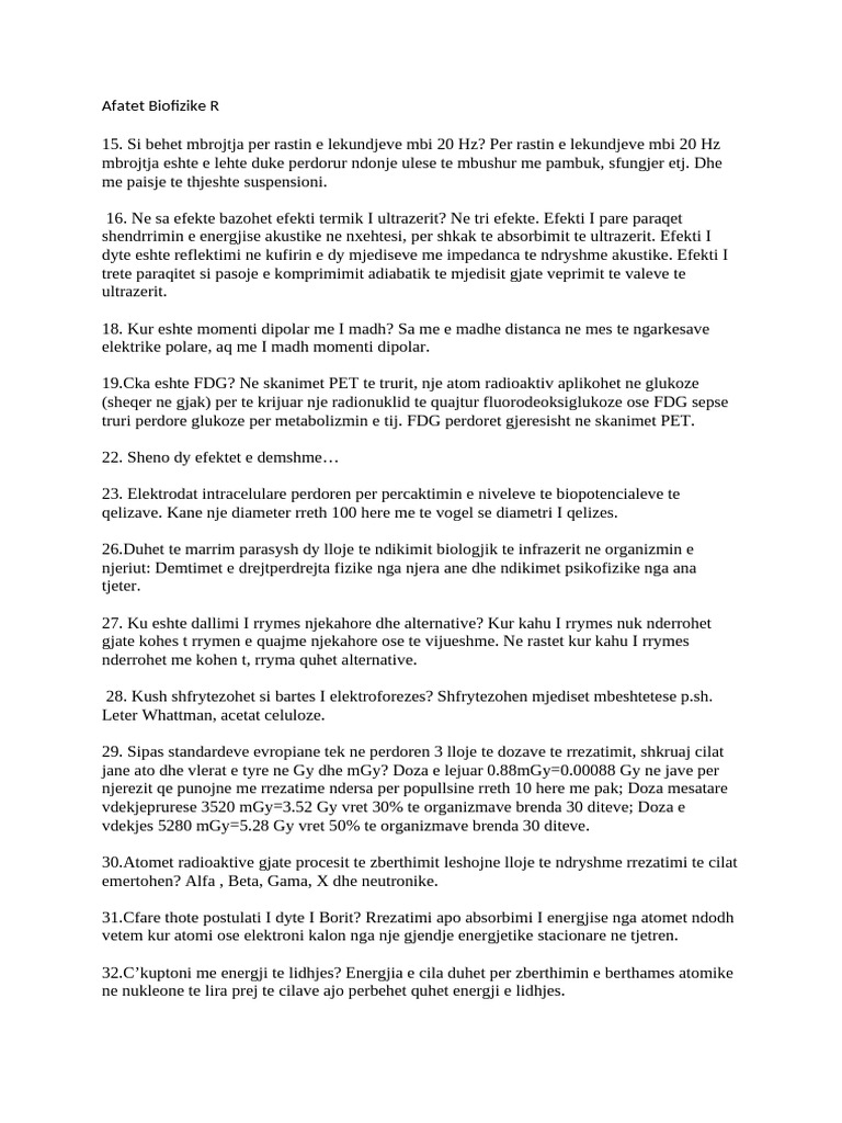 Afate Biofizike | PDF