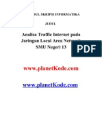 Contoh Skripsi Analisa Traffic Internet Pada Jaringan Local Area Network SMU Negeri 13