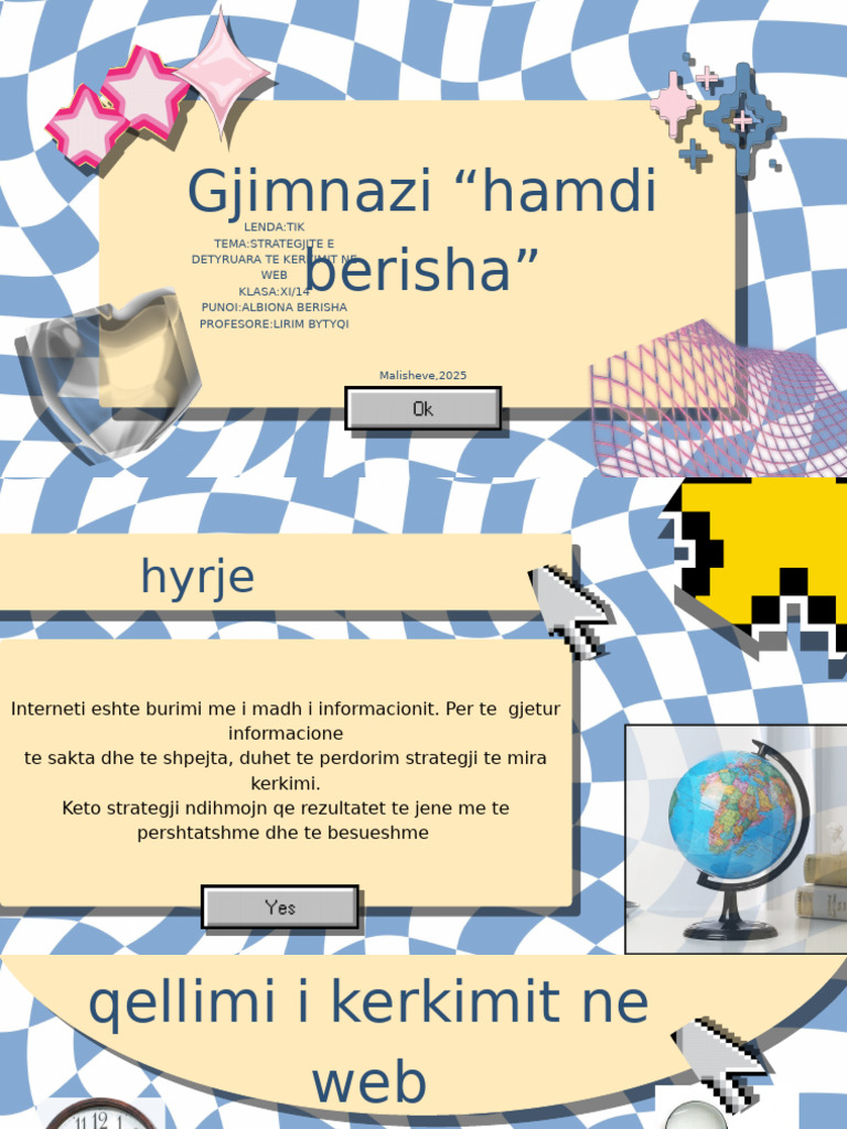 Blue Yellow Y2K Project Presentation | PDF