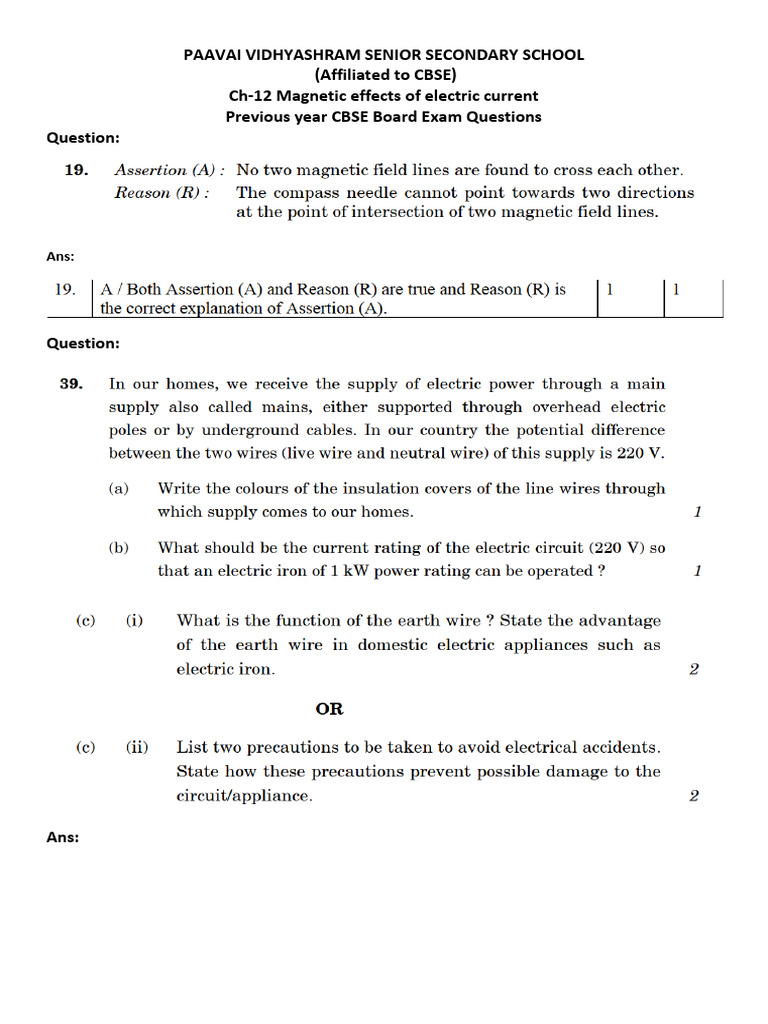 Ch-12 CBSE Board Questions - Part I | PDF