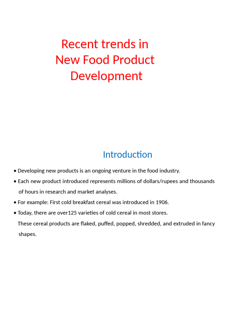 Trends in Food Product Development | PDF | Antioxidant | Experiment