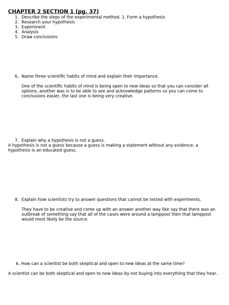 Chapter 02 Section 1 QUESTIONS | PDF