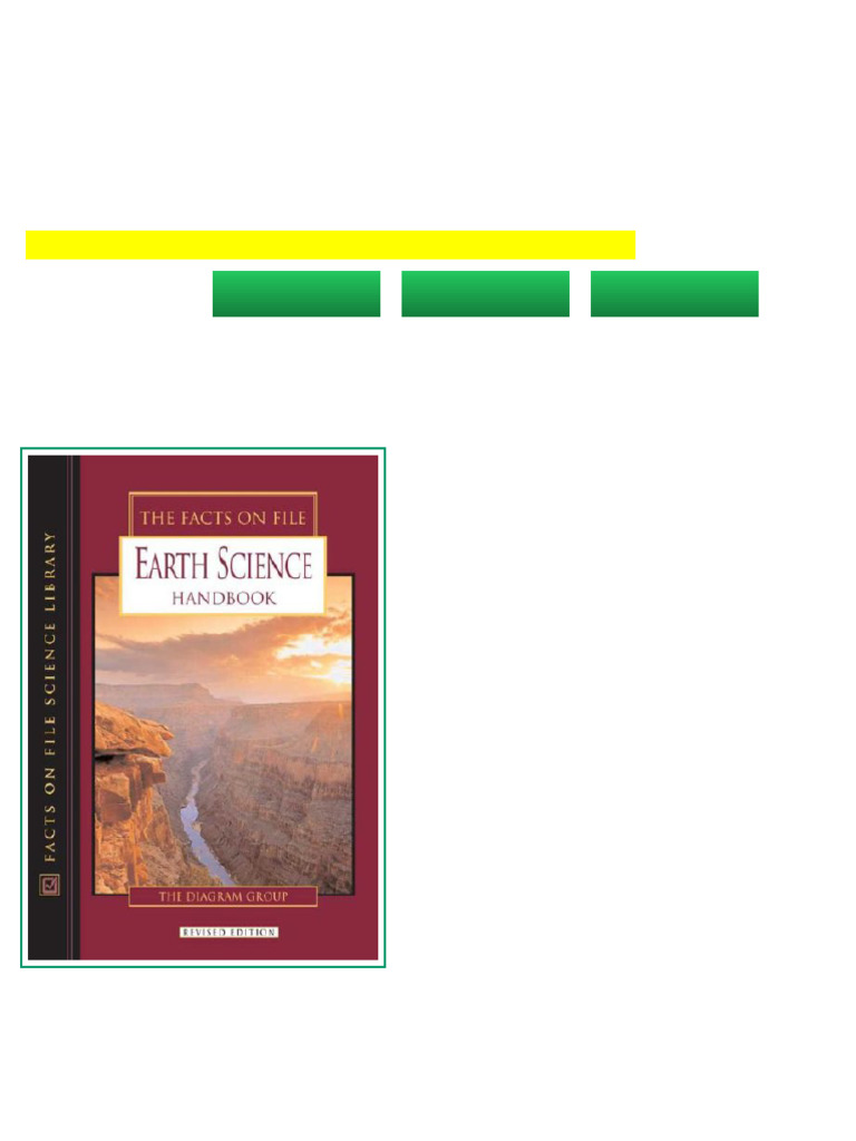 The Facts on File Earth Science Handbook 2 Revised Edition The Diagram ...