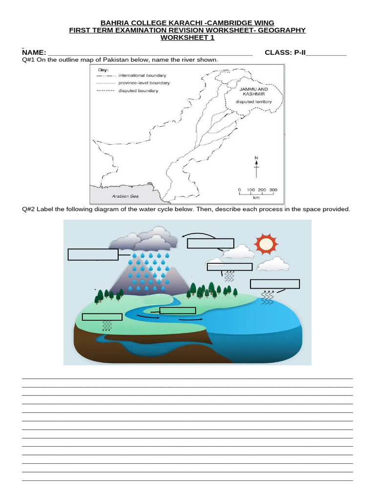 Geography Revision Worksheets for P-II | PDF | Earth Sciences ...