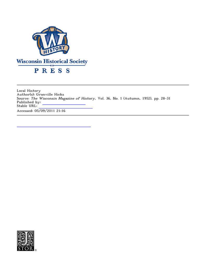 Understanding Local History Insights | PDF