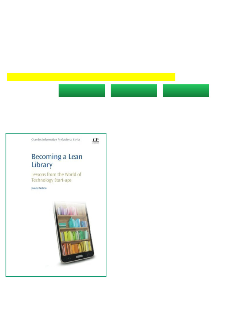 (Ebook) Becoming A Lean Library: Lessons From The World of Technology ...