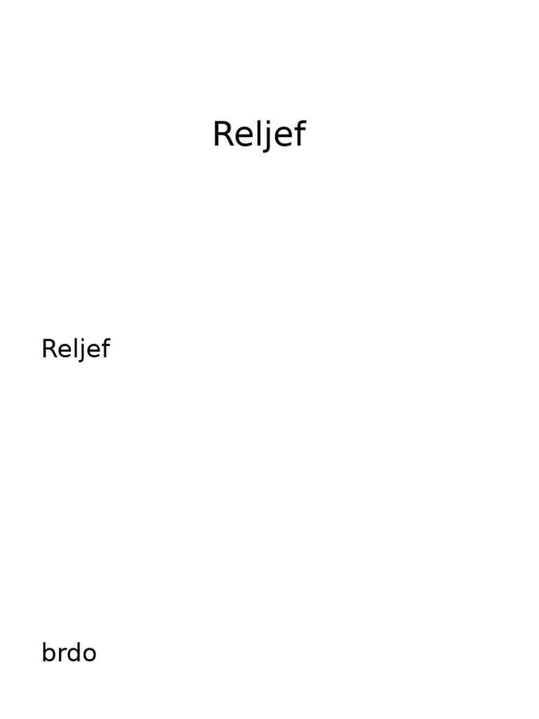 Reljef | PDF