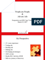 People Are People & Ads Are Ads: Perspectives On B2B Copy Testing March 19, 2007