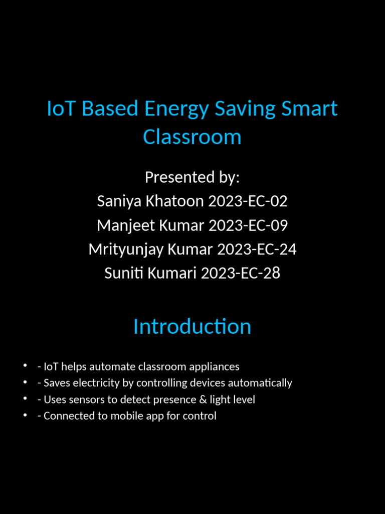 Smart Classroom Presentation | PDF