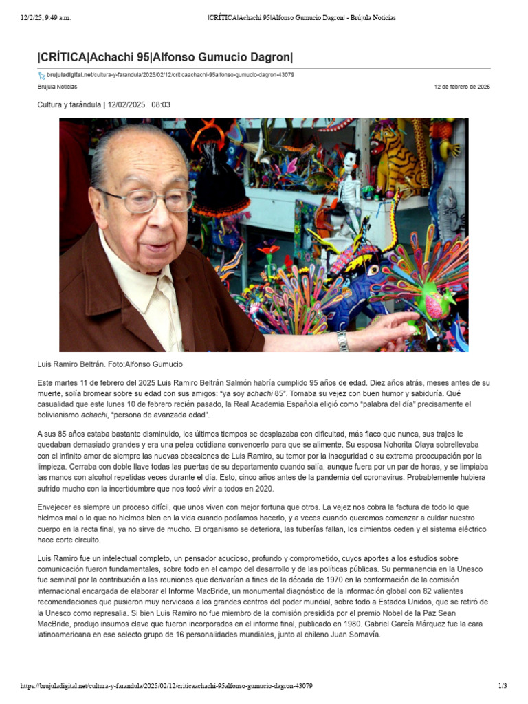 Luis Ramiro Beltrán | PDF