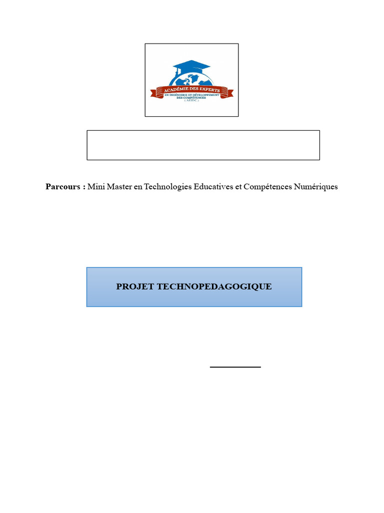 Projet Ma Boussole : Digitalisation Éducative | PDF | Planification ...