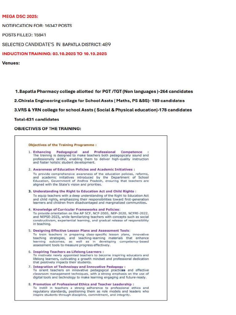 Training Program | PDF