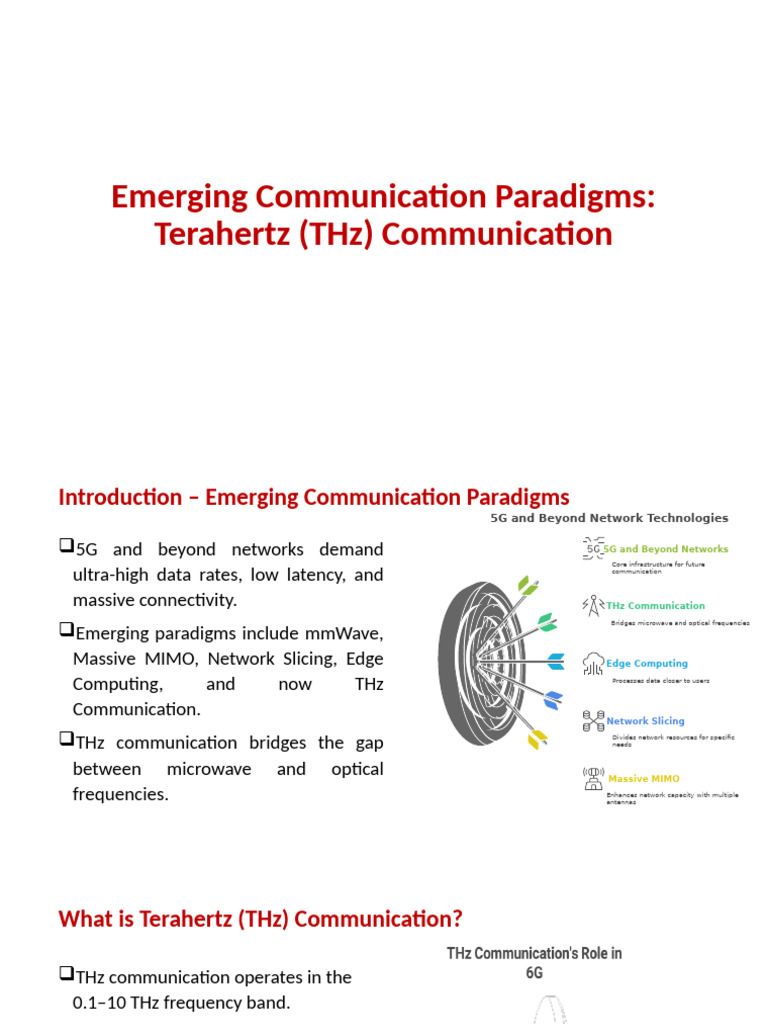 Emerging Communication Paradigms | PDF | Hertz | Computer Network