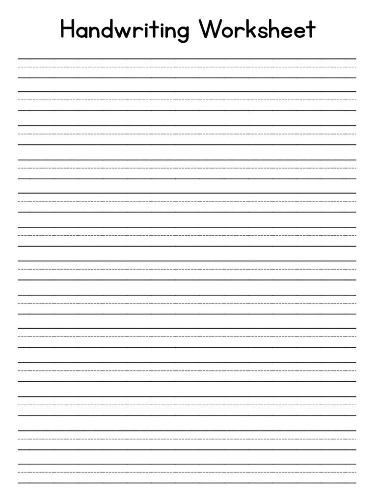 Handwriting Practice Worksheet | PDF