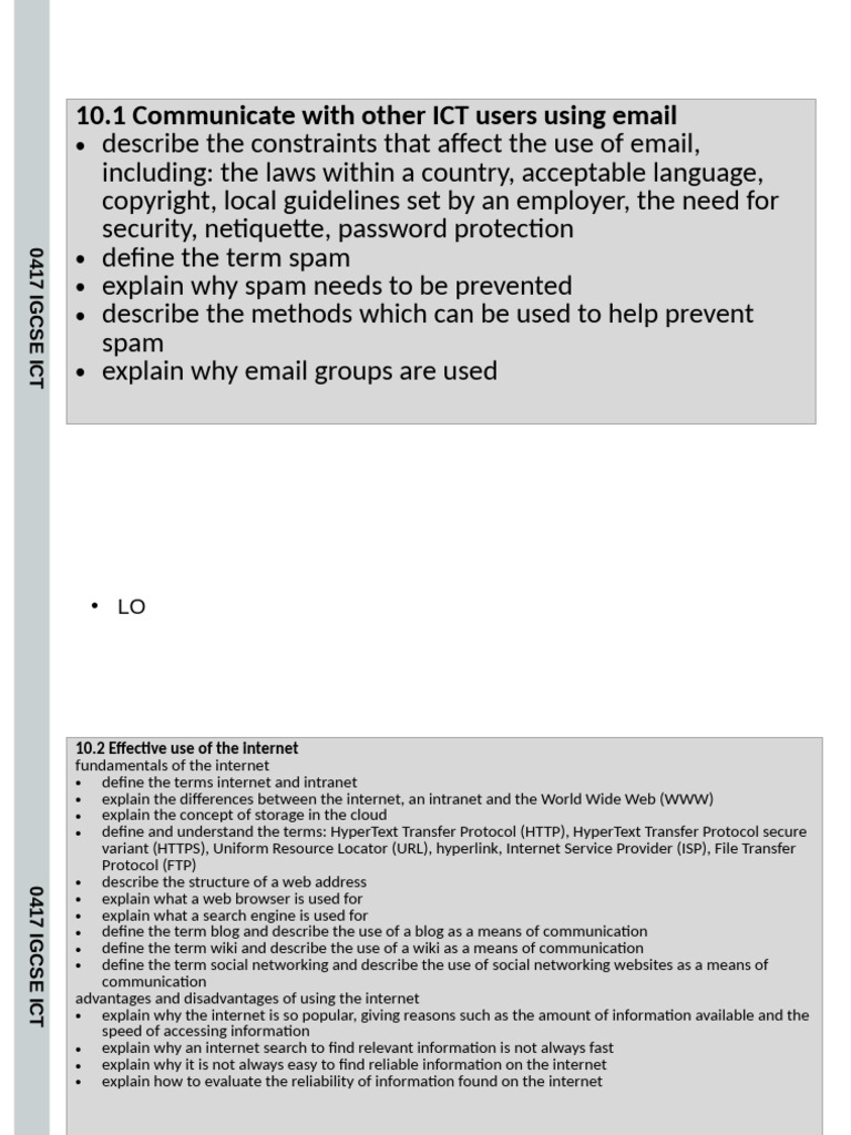 IGCSE ICT Email and Internet Communication | PDF | World Wide Web ...