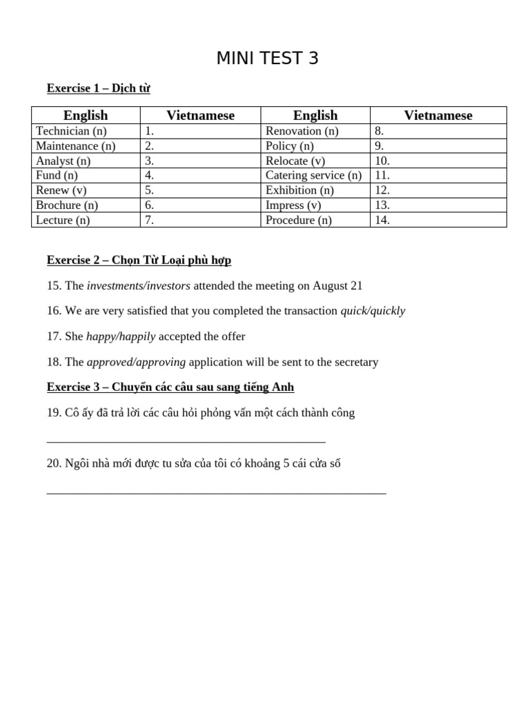 B - Mini Test 4 | PDF
