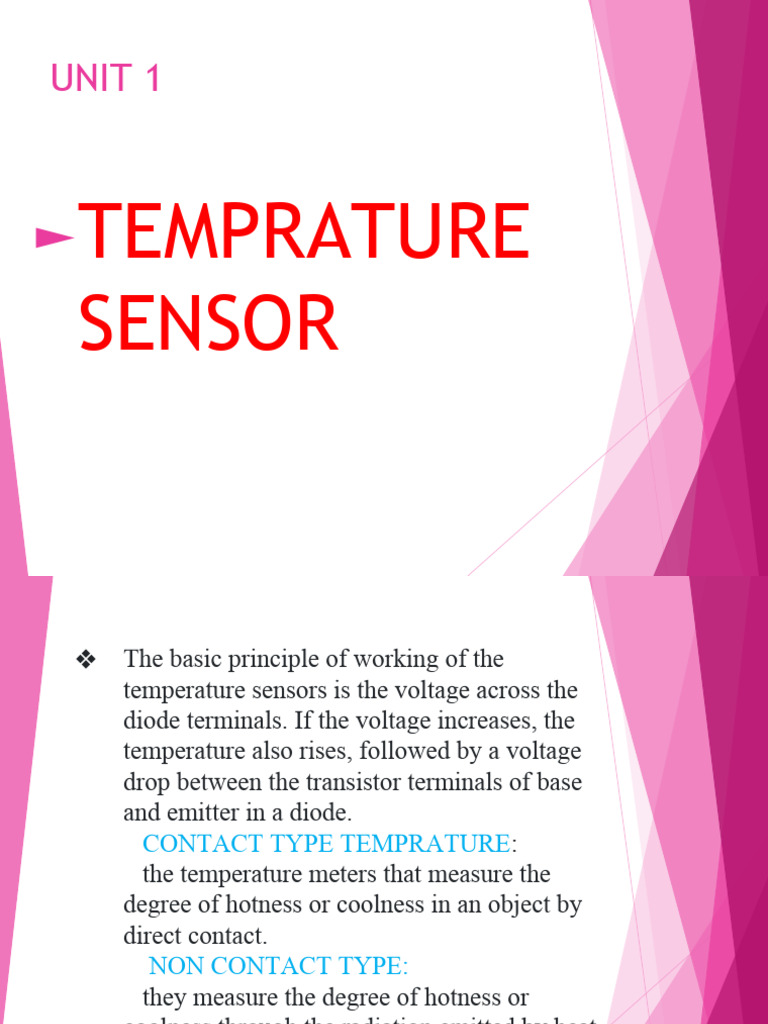Temperature and Pressure Sensors Overview | PDF | Pressure Measurement ...