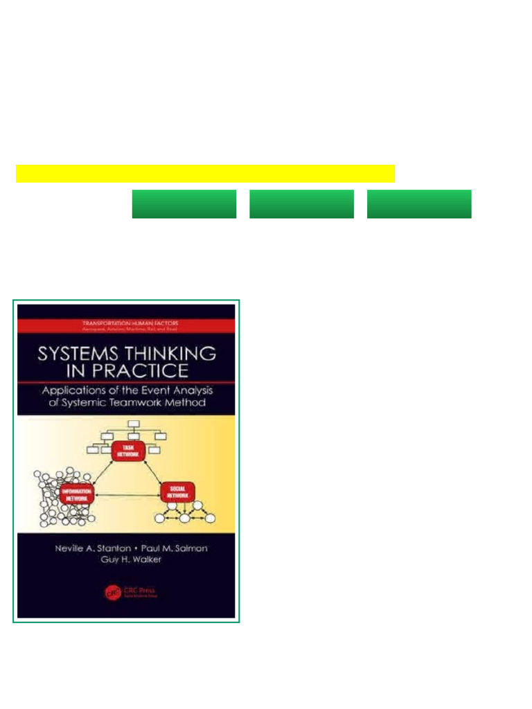 Systems Thinking in Practice: Applications of The Event Analysis of ...