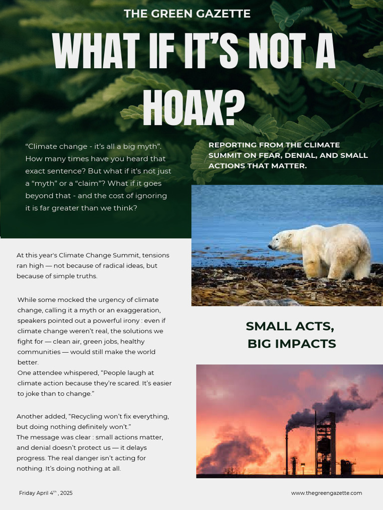 Climate Change Summit Article | PDF