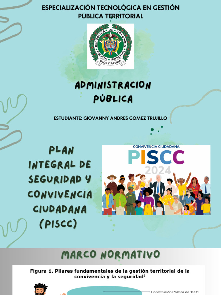 Presentación Sobre El Plan Integral de Seguridad y Convivencia ...