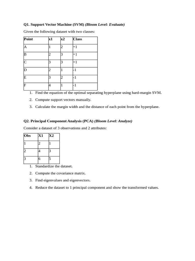 Assignment1 DA | PDF | Principal Component Analysis | Support Vector ...