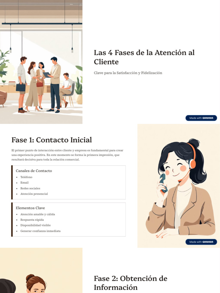 4 Fases Clave en Atención al Cliente | PDF | Servicio al Cliente ...