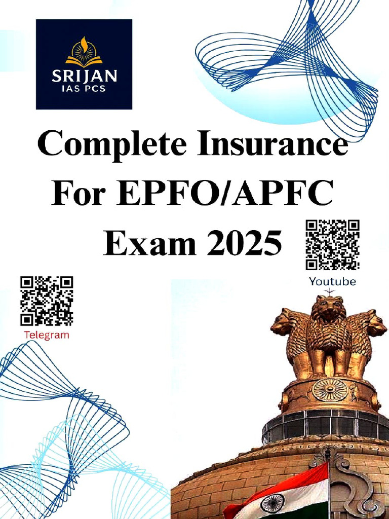 Complete Insurance For Epfo-Apfc Exam 2025 | PDF